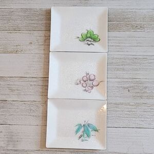 Vintage Japanese Tutanka Wireless Cloisonné Small Trinket Plates Set Of 3